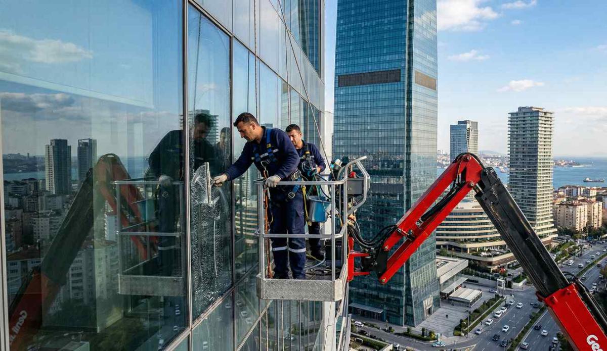 Sepetli vinç ile Ataşehir dış cephe temizliği hizmetleri