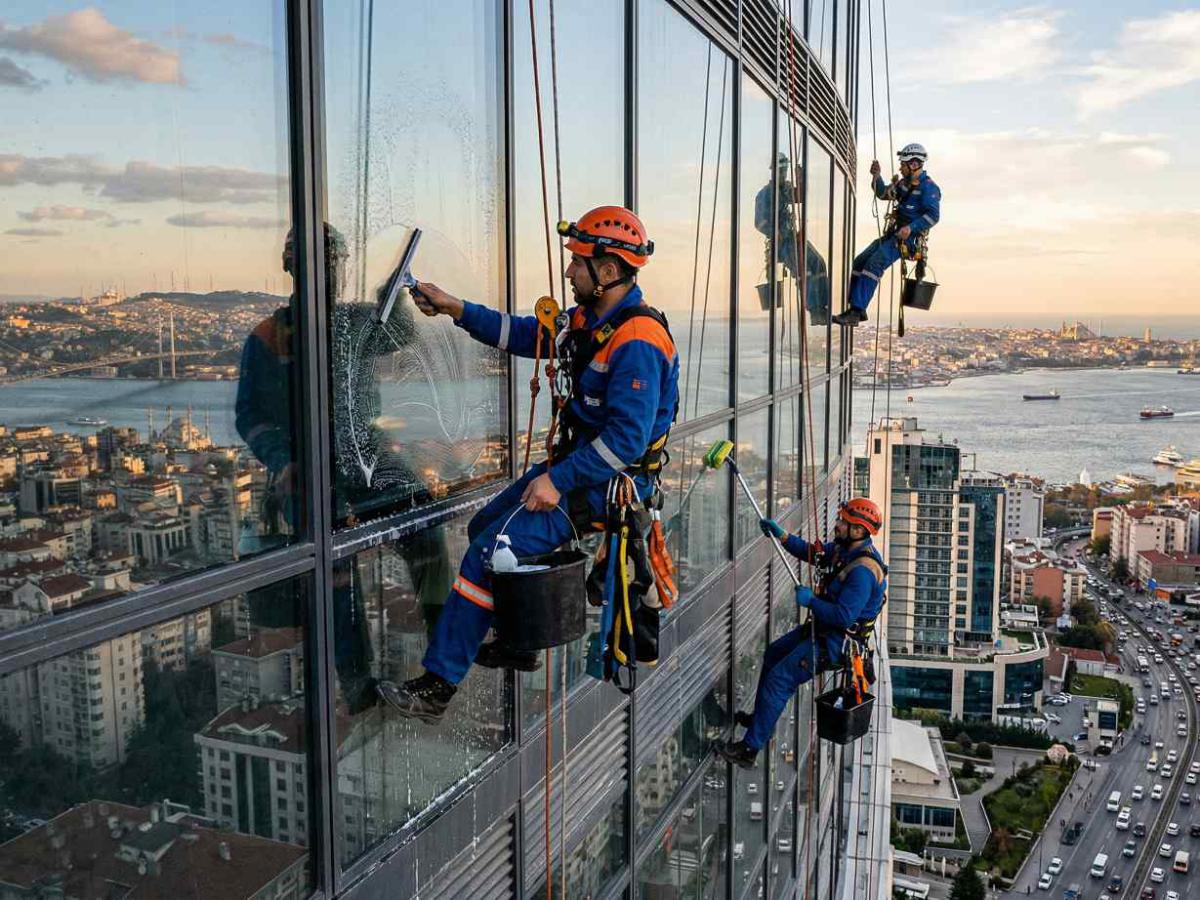 Dağcılık ile Maslak dış cephe temizliği hizmetleri