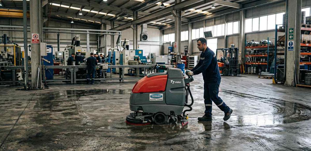 Epoksi zemin temizliği çalışmaları