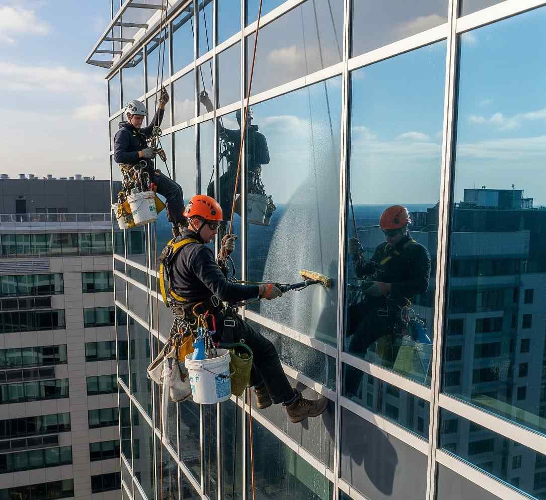 İple erişim yöntemiyle bina dış cephe temizliği hizmetleri