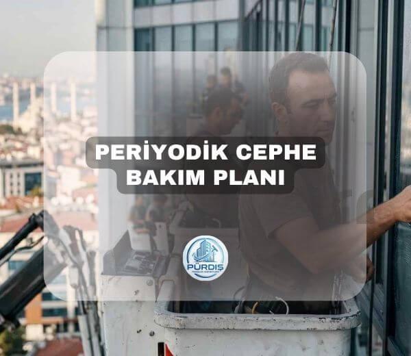Bina kullanım yoğunluğu ve çevresel koşullara göre planlanan periyodik cephe bakım uygulamasını gösteren görsel