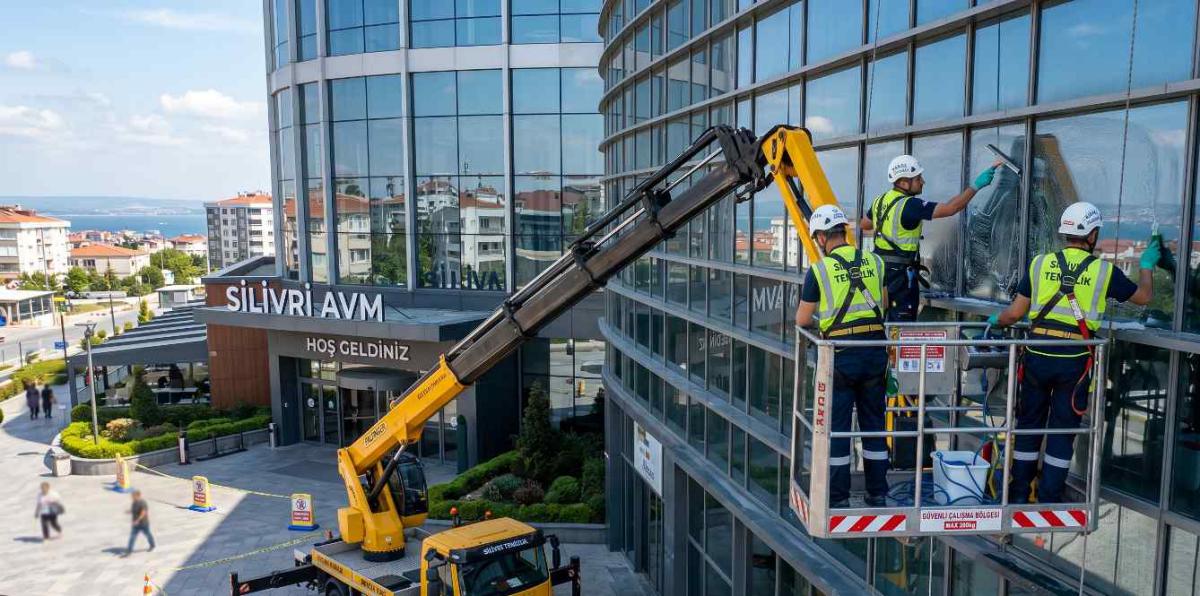 Sepetli vinçle Silivri dış cephe temizliği hizmetleri