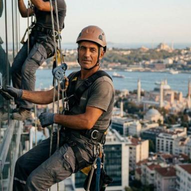 Endüstriyel dağcılık ile dış cephe temizliği hizmeti